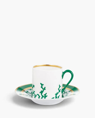 Raynaud Cristobal coffee cup with saucer in Limoges porcelain