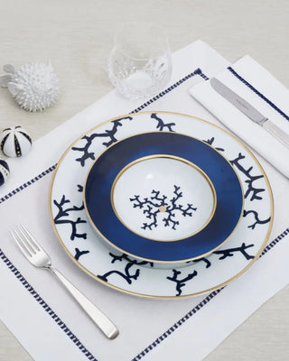 Raynaud Cristobal rim presentation plate in Limoges porcelain with full coral decoration - Buy now on ShopDecor - Discover the best products by RAYNAUD design