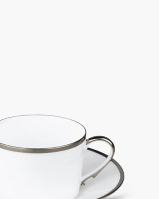 Raynaud Fontainebleau tea cup with saucer in Limoges porcelain