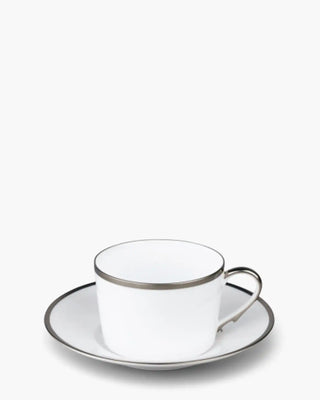 Raynaud Fontainebleau tea cup with saucer in Limoges porcelain