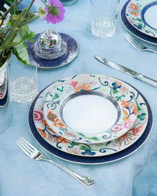 Raynaud Imari rim dinner plate in Limoges porcelain