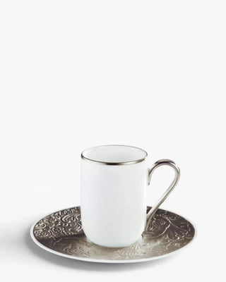Raynaud Italian Renaissance coffee cup with saucer in Limoges porcelain