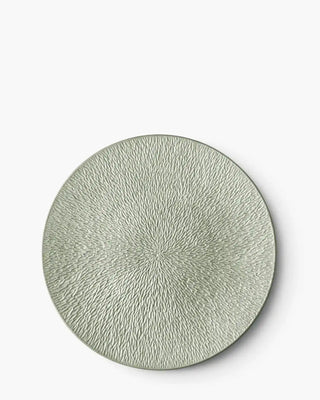 Raynaud Minéral fully engraved coupe dinner plate in Limoges porcelain with coloured decoration