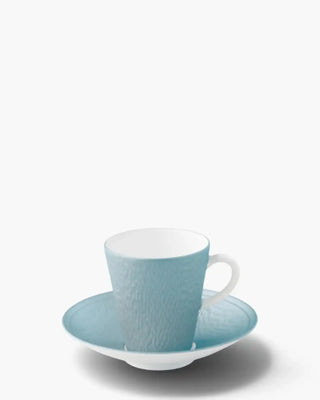 Raynaud Minéral coffee cup with saucer in Limoges porcelain with coloured decoration