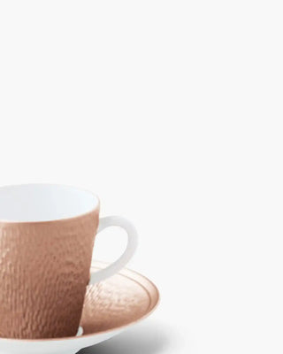 Raynaud Minéral coffee cup with saucer in Limoges porcelain with coloured decoration
