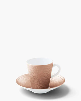 Raynaud Minéral coffee cup with saucer in Limoges porcelain with coloured decoration