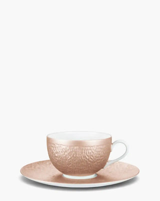 Raynaud Minéral tea cup with saucer in Limoges porcelain with coloured decoration