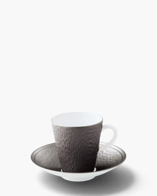 Raynaud Minéral coffee cup with saucer in Limoges porcelain with coloured decoration