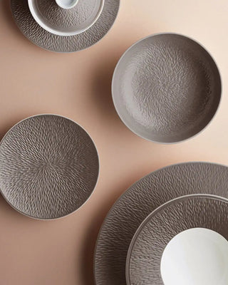 Raynaud Minéral deep plate in Limoges porcelain with coloured decoration