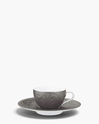 Raynaud Minéral coffee cup with saucer in Limoges porcelain with coloured decoration