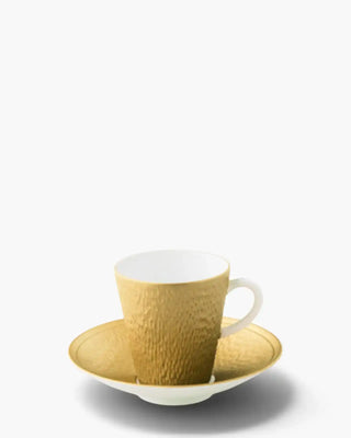 Raynaud Minéral coffee cup with saucer in Limoges porcelain with coloured decoration