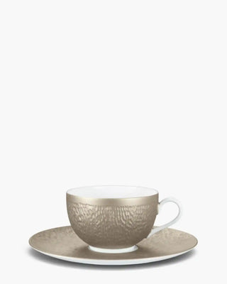 Raynaud Minéral tea cup with saucer in Limoges porcelain with coloured decoration