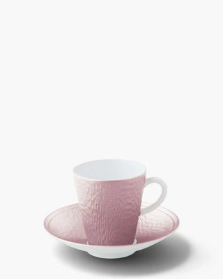 Raynaud Minéral coffee cup with saucer in Limoges porcelain with coloured decoration