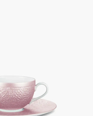 Raynaud Minéral tea cup with saucer in Limoges porcelain with coloured decoration