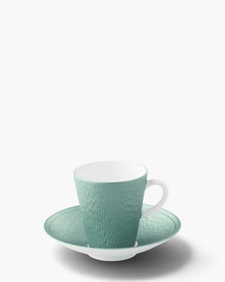 Raynaud Minéral coffee cup with saucer in Limoges porcelain with coloured decoration