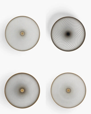 Raynaud Oskar set of 4 dessert plates with gift box in Limoges porcelain featuring 4 different designs