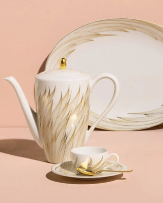 Raynaud Phénix coffee pot in Limoges porcelain with gold decoration
