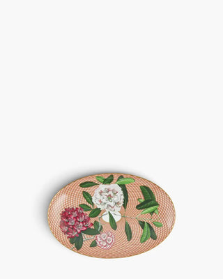 Raynaud Trésor Fleuri oval side plate in Limoges porcelain with coloured decoration
