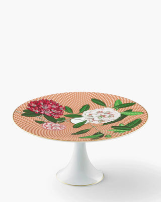 Raynaud Trésor Fleuri petit four stand with gift box in Limoges porcelain with coloured decoration