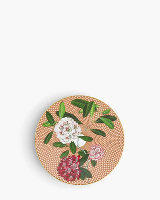 Raynaud Trésor Fleuri coupe dinner plate in Limoges porcelain with coloured decoration