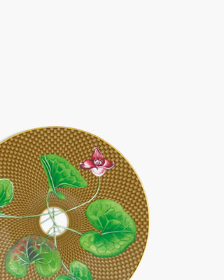 Raynaud Trésor Fleuri coupe dinner plate in Limoges porcelain with coloured decoration
