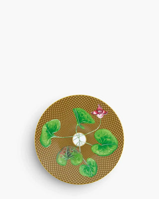 Raynaud Trésor Fleuri coupe dinner plate in Limoges porcelain with coloured decoration