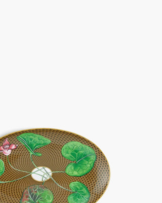 Raynaud Trésor Fleuri oval side plate in Limoges porcelain with coloured decoration