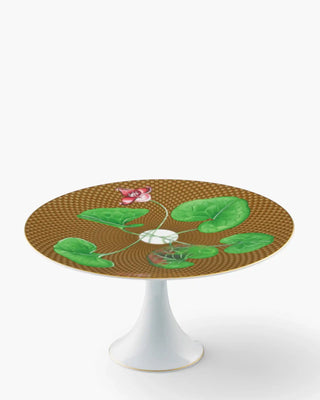 Raynaud Trésor Fleuri petit four stand with gift box in Limoges porcelain with coloured decoration