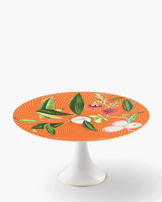 Raynaud Trésor Fleuri petit four stand with gift box in Limoges porcelain with coloured decoration