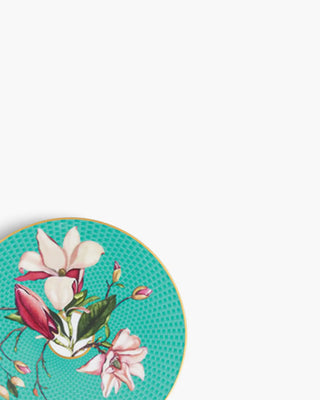 Raynaud Trésor Fleuri coupe dinner plate in Limoges porcelain with coloured decoration