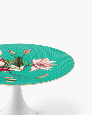 Raynaud Trésor Fleuri petit four stand with gift box in Limoges porcelain with coloured decoration