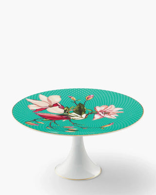 Raynaud Trésor Fleuri petit four stand with gift box in Limoges porcelain with coloured decoration