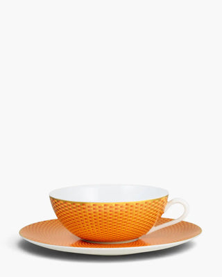 Raynaud Trésor tea cup with saucer in Limoges porcelain with coloured decoration