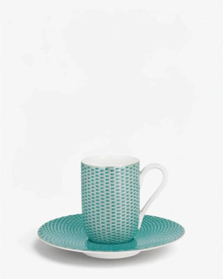 Raynaud Trésor coffee cup with saucer in Limoges porcelain with coloured decoration