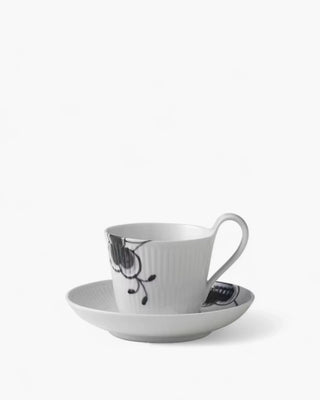 Royal Copenhagen Fluted Mega cup and saucer Black 25 cl - 8.46 oz - Buy now on ShopDecor - Discover the best products by ROYAL COPENHAGEN design