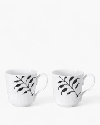 Royal Copenhagen Fluted Mega set 2 cups Black 28 cl - 9.47 oz - Buy now on ShopDecor - Discover the best products by ROYAL COPENHAGEN design