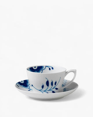 Royal Copenhagen Fluted Mega cup and saucer Blue 28 cl - 9.47 oz - Buy now on ShopDecor - Discover the best products by ROYAL COPENHAGEN design