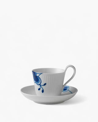 Royal Copenhagen Fluted Mega cup and saucer Blue 25 cl - 8.46 oz - Buy now on ShopDecor - Discover the best products by ROYAL COPENHAGEN design