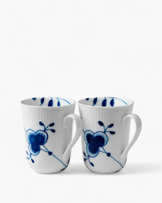 Royal Copenhagen Fluted Mega set 2 cups Blue 33 cl - 11.16 oz - Buy now on ShopDecor - Discover the best products by ROYAL COPENHAGEN design