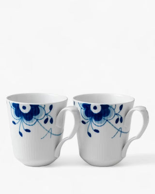 Royal Copenhagen Fluted Mega set 2 cups Blue 37 cl - 12.52 oz - Buy now on ShopDecor - Discover the best products by ROYAL COPENHAGEN design