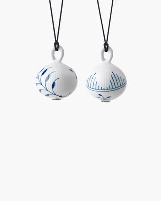 Royal Copenhagen Blue Fluted Mega set 2 Christmas bauble 9.5 cm - 3.75 in - Buy now on ShopDecor - Discover the best products by ROYAL COPENHAGEN design