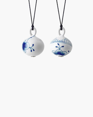 Royal Copenhagen Blue Fluted Mega set 2 Christmas bauble 9.5 cm - 3.75 in - Buy now on ShopDecor - Discover the best products by ROYAL COPENHAGEN design