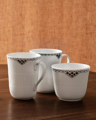 Royal Copenhagen Black Lace set 2 cups 33 cl - 11.16 oz - Buy now on ShopDecor - Discover the best products by ROYAL COPENHAGEN design