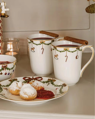 Royal Copenhagen Star Fluted Christmas set 2 mugs 33 cl - 11.16 oz - Buy now on ShopDecor - Discover the best products by ROYAL COPENHAGEN design