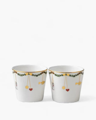 Royal Copenhagen Star Fluted Christmas set 2 serving cups 30 cl - 10.15 oz - Buy now on ShopDecor - Discover the best products by ROYAL COPENHAGEN design