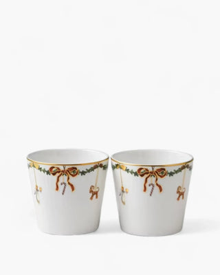 Royal Copenhagen Star Fluted Christmas set 2 serving cups 30 cl - 10.15 oz - Buy now on ShopDecor - Discover the best products by ROYAL COPENHAGEN design