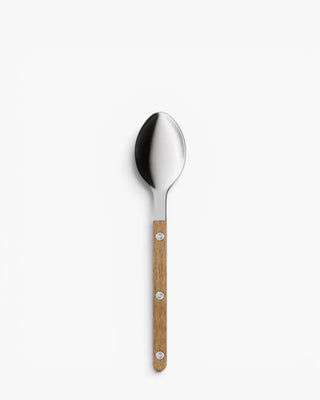 Sabre Paris Bistrot Teak stainless steel dessert spoon with wood handle