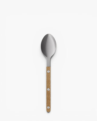 Sabre Paris Bistrot Teak stainless steel dessert spoon with wood handle