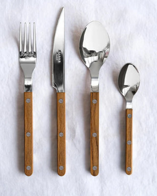 Sabre Paris Bistrot Teak 24-piece stainless steel cutlery set with wood handles