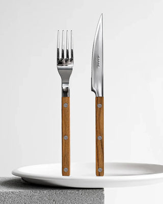 Sabre Paris Bistrot Teak 24-piece stainless steel cutlery set with wood handles